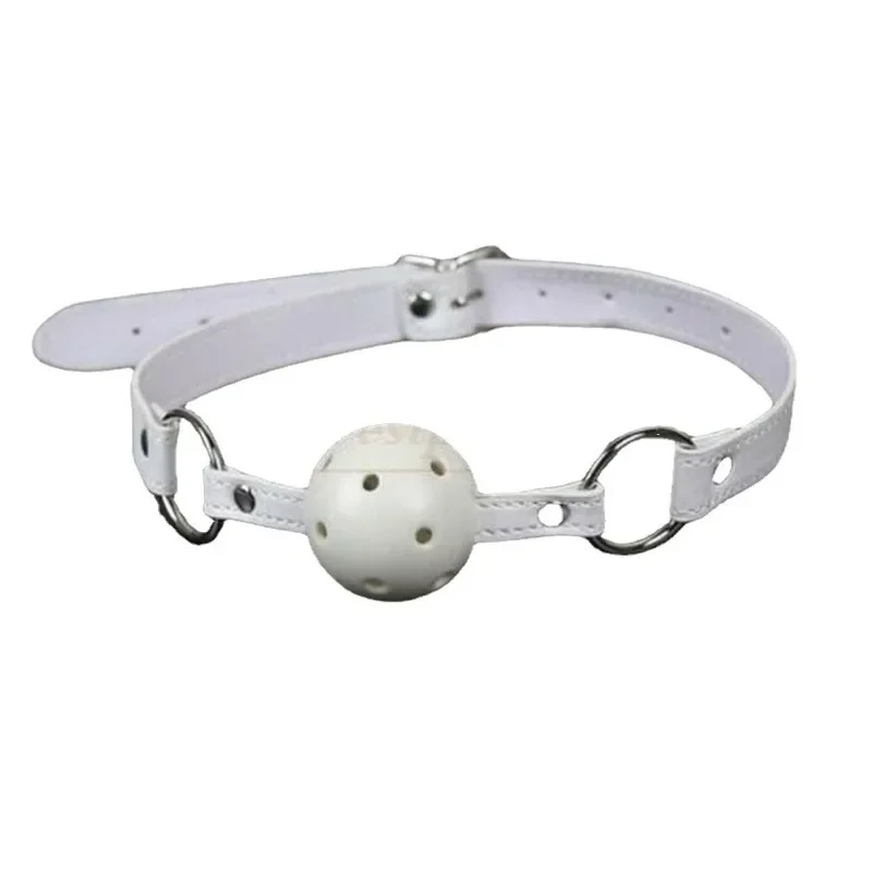 PU Leather Open Mouth Ball Gag, Sex Bondage, Acessórios Exóticos, Produtos Orais para Casais, Multi Cores, SM Sex Toys