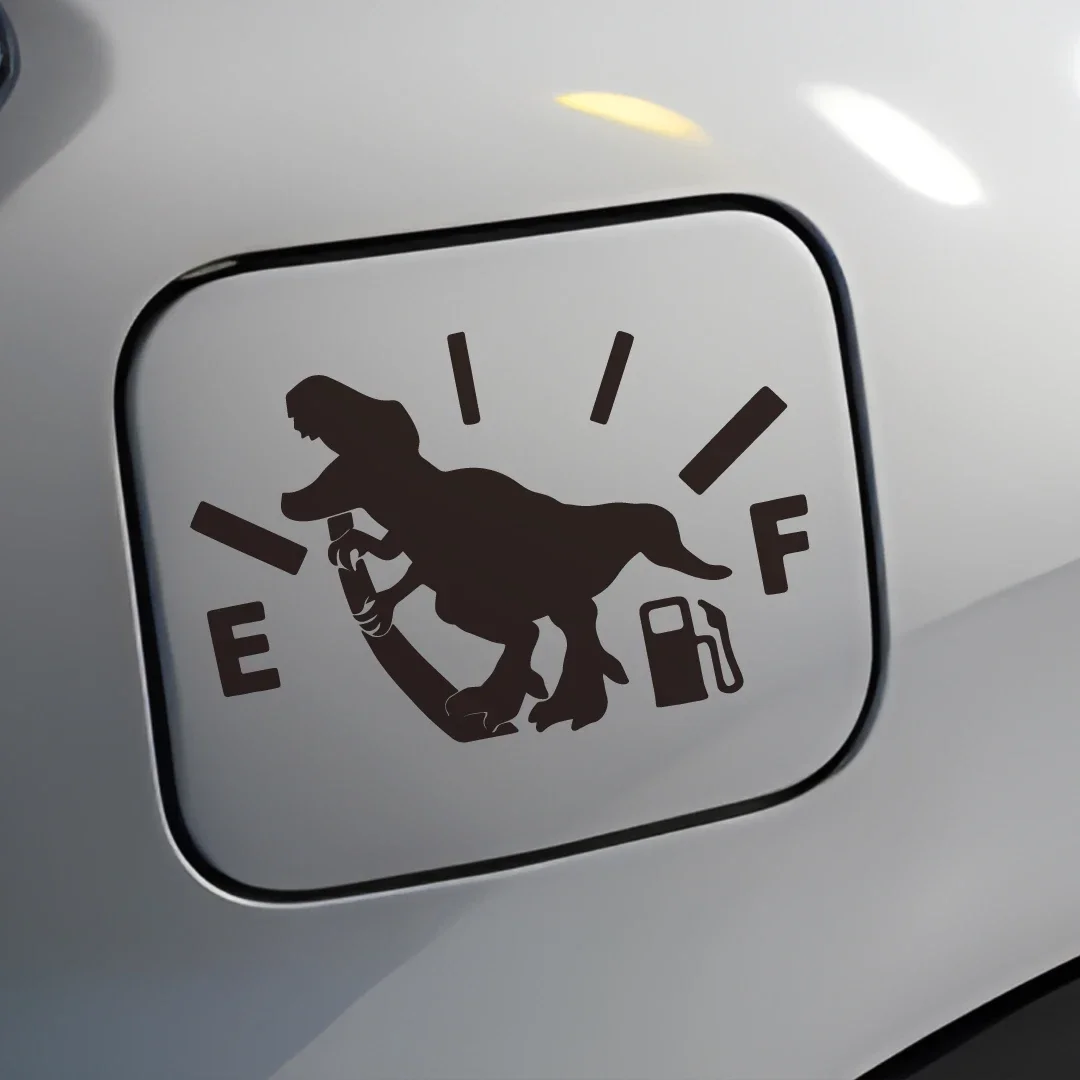 Dinosaur Fuel Tank Cap Car Sticker, Interesting Gas Station Auto Decal Creative Custom Decor