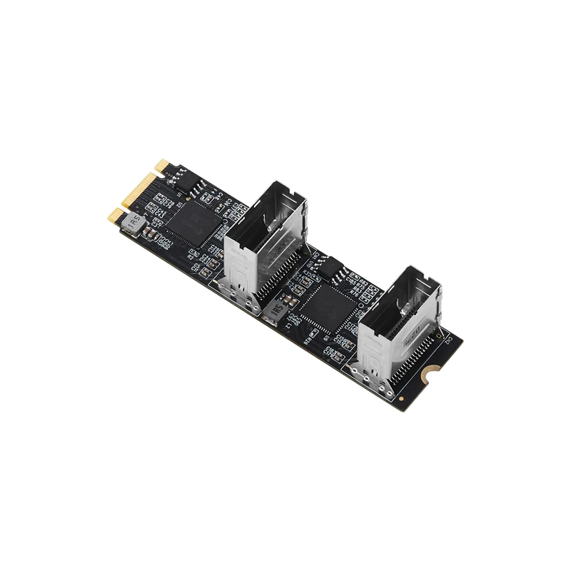 جديد M.2 إلى بطاقة SATA PCI Express 3.0 M2 إلى محول مضاعف SATA 8 منفذ SATA 3 6Gbps وحدات تحكم B + M مفتاح مع 2 كابل SAS صغير