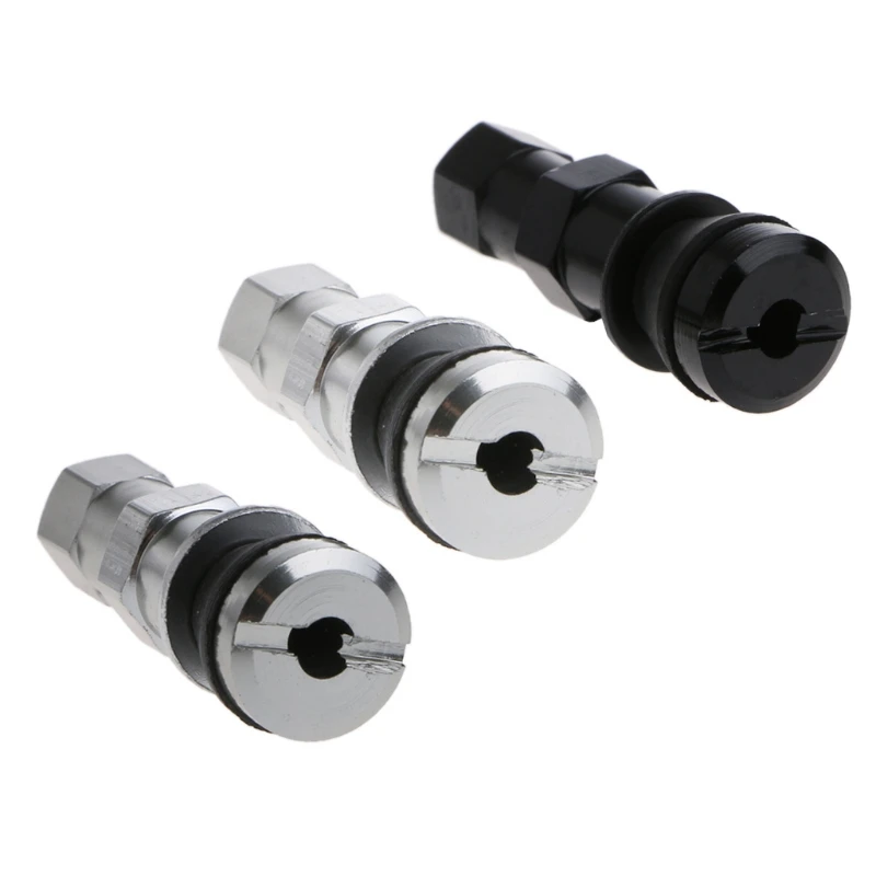 4Pcs Aluminum Car Tubeless Wheel Tire Valve Stem Rim Bolt-in W/Dust Cap （Black/Titanium/Silver）