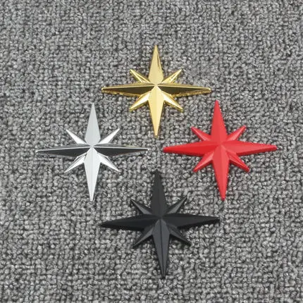 1 Pcs 3D Design Decal Guide Star Polaris Emblem Badge Car Stickers car Body Tail Trunk Decal