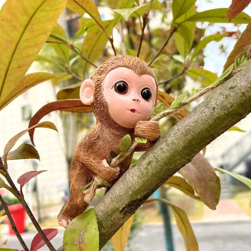 Personalized Climbing Monkey Outdoor Garden Creative Decoration Wall Hanging Home Courtyard Tree Landscape Balcony Decoration