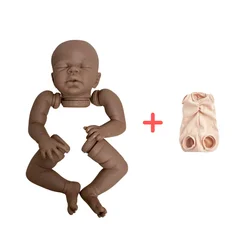 16 Inches Black Skin Vinyl Reborn Baby Doll Kit Zendric Unpainted Unassembled Doll Kit Handmade DIY Toy For Girls Gift