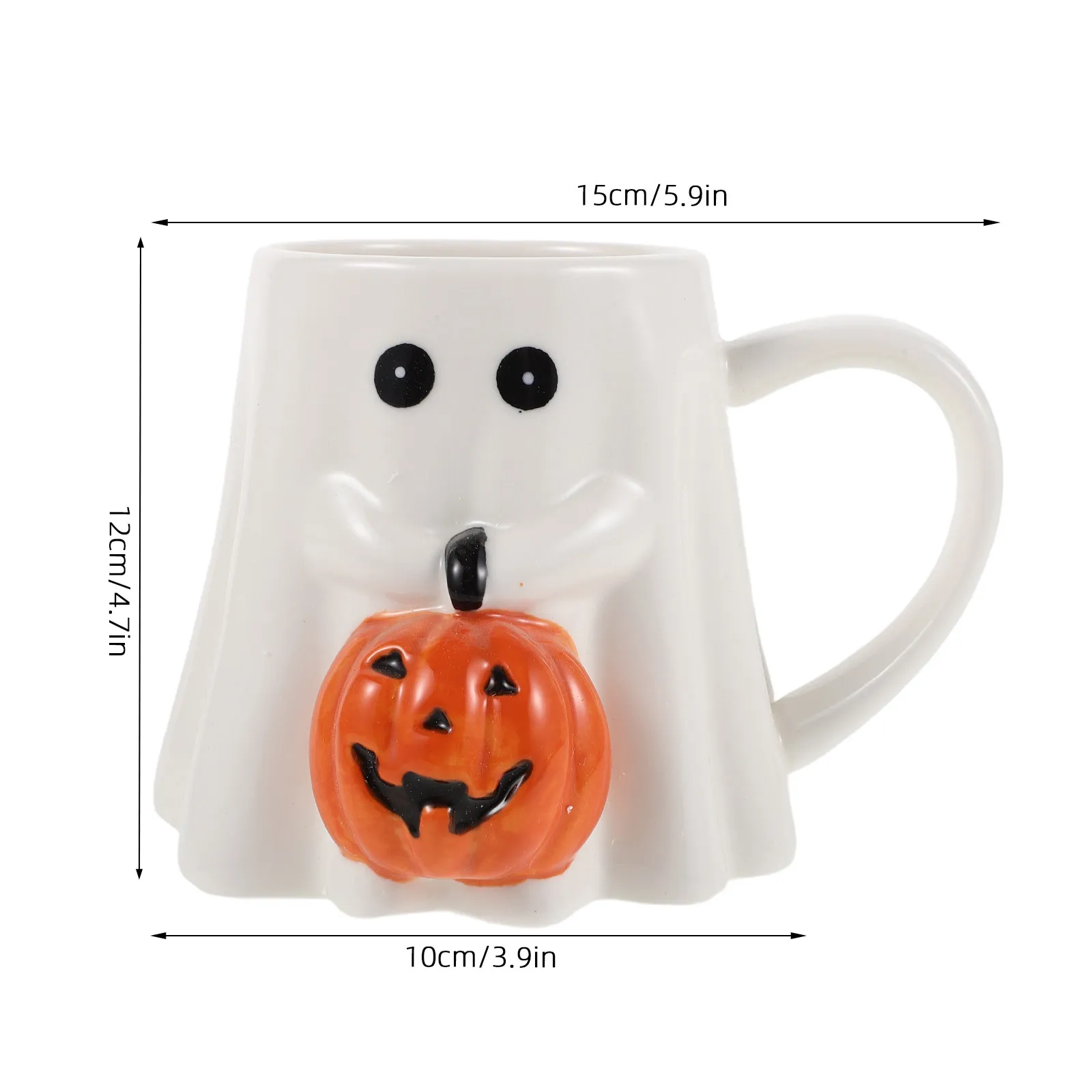3 Colors Ghost Pumpkin Cup Glow in Dark Halloween Decoration Pumpkin Mug for Holiday Party Supplies Halloween Home Decor