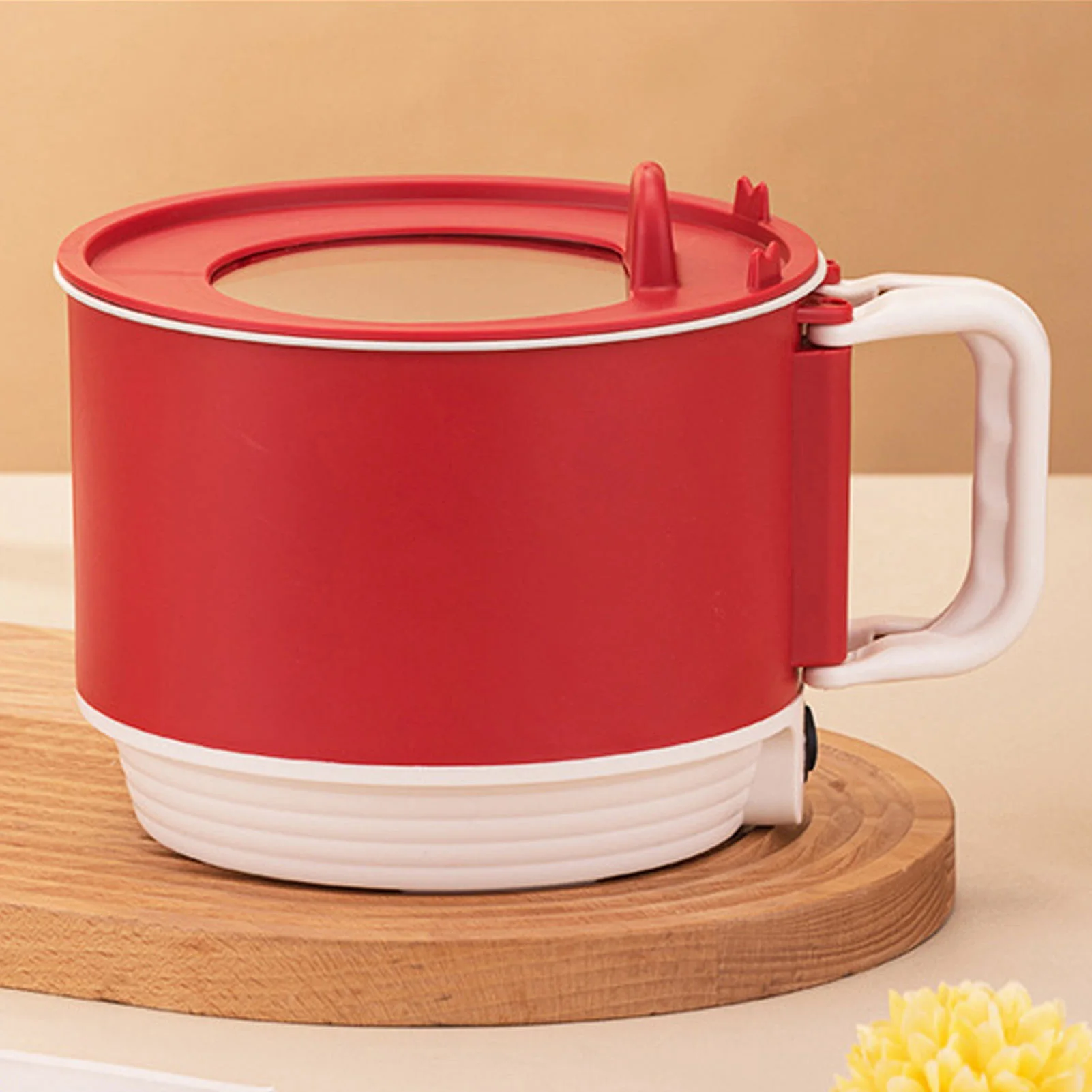 1.8L 電気調理鍋 折りたたみハンドル付き 多機能 効率的 ノンスティック 家庭用 寮 オフィス用