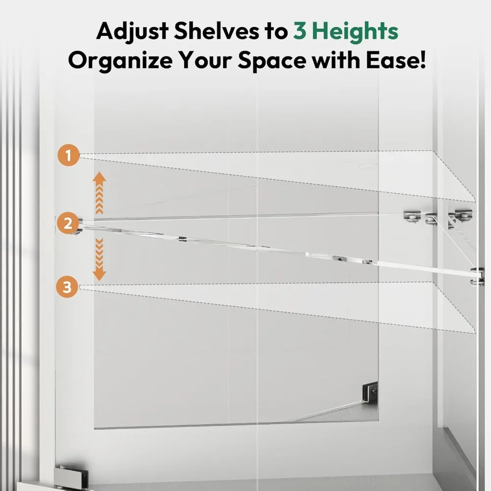 خزانة عرض زاوية بأبواب زجاجية، خزانة تحف مكونة من 6 طبقات للمقتنيات مع أضواء LED الديناميكية، شاشة عرض حديثة #5