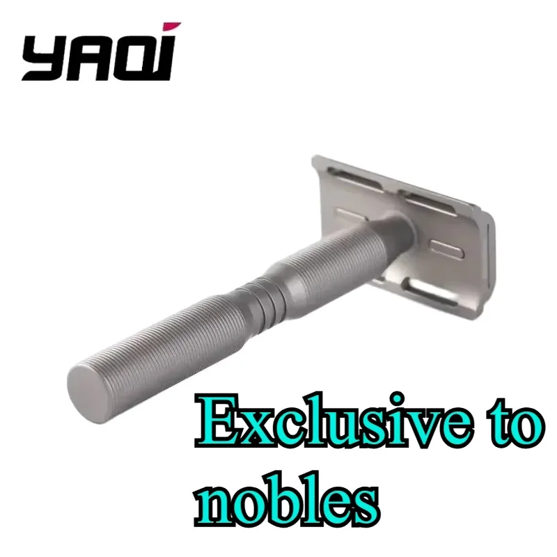 YAQI Mens Gift Ghost Titanium Light Weight Wet Shave Tools Safety Razor Beard Shaver Collectibles Christmas Gift For Boyfriend