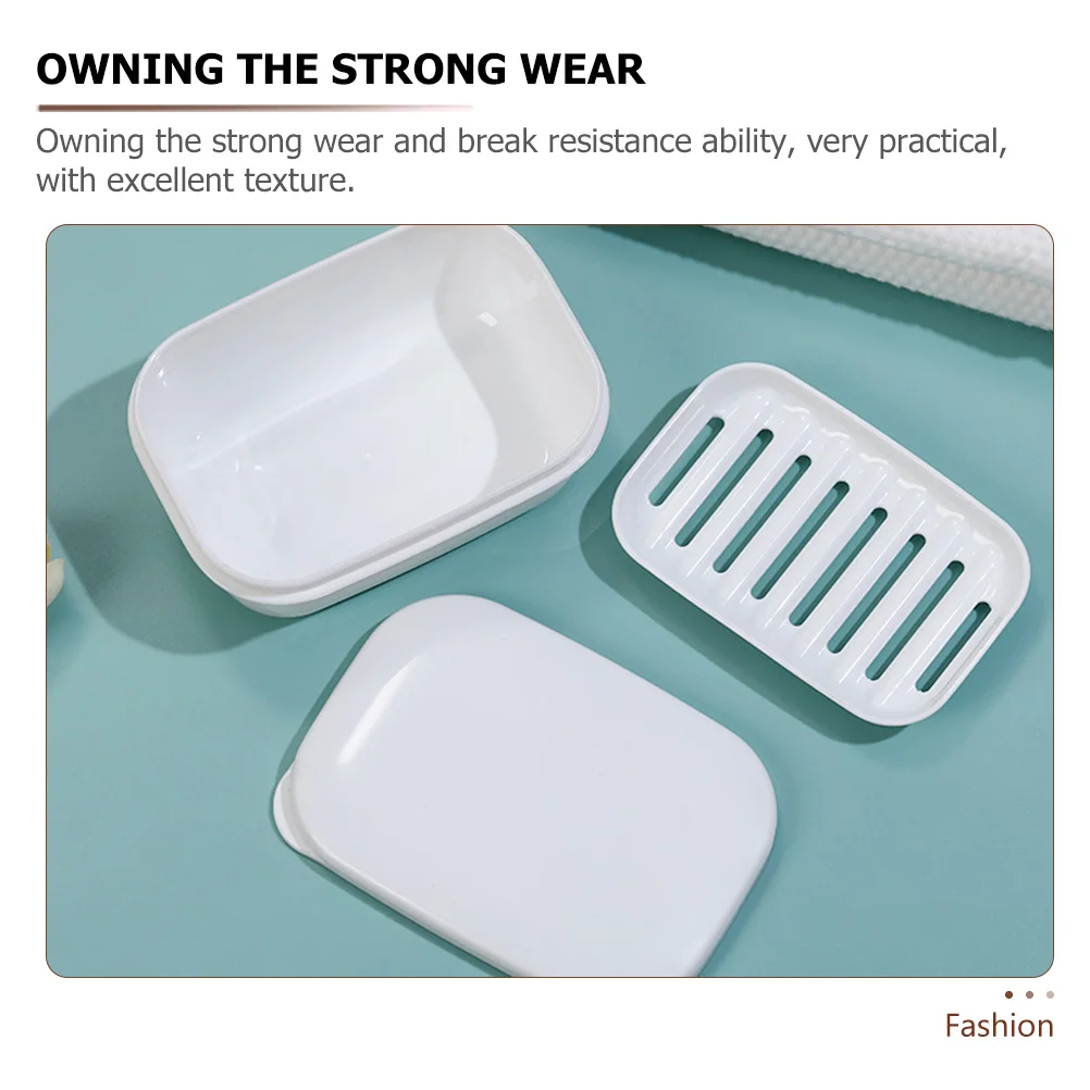 

2Pcs Resistant Soap Storage Holder Portable Travel Clean Lid Bathroom Supplies Soap Travel Case