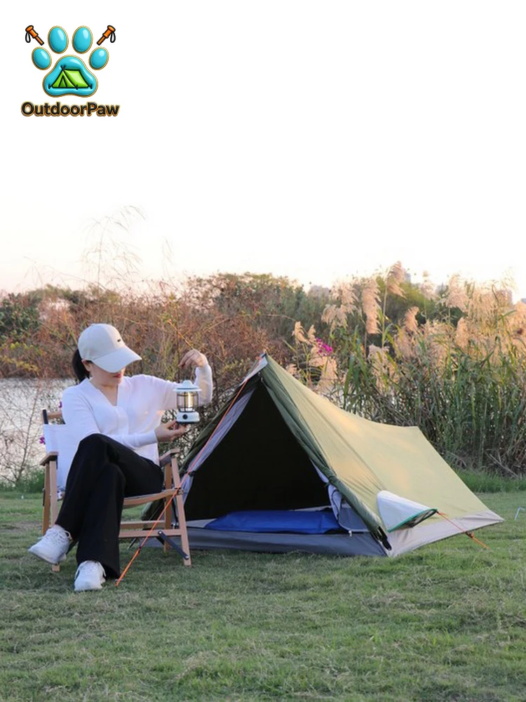 Alltel Genuine Single Layer Tent Light Weight Outdoor Camping 1 Person Easy Carry UV Plaid Waterproof Backpacking Adventure Hike