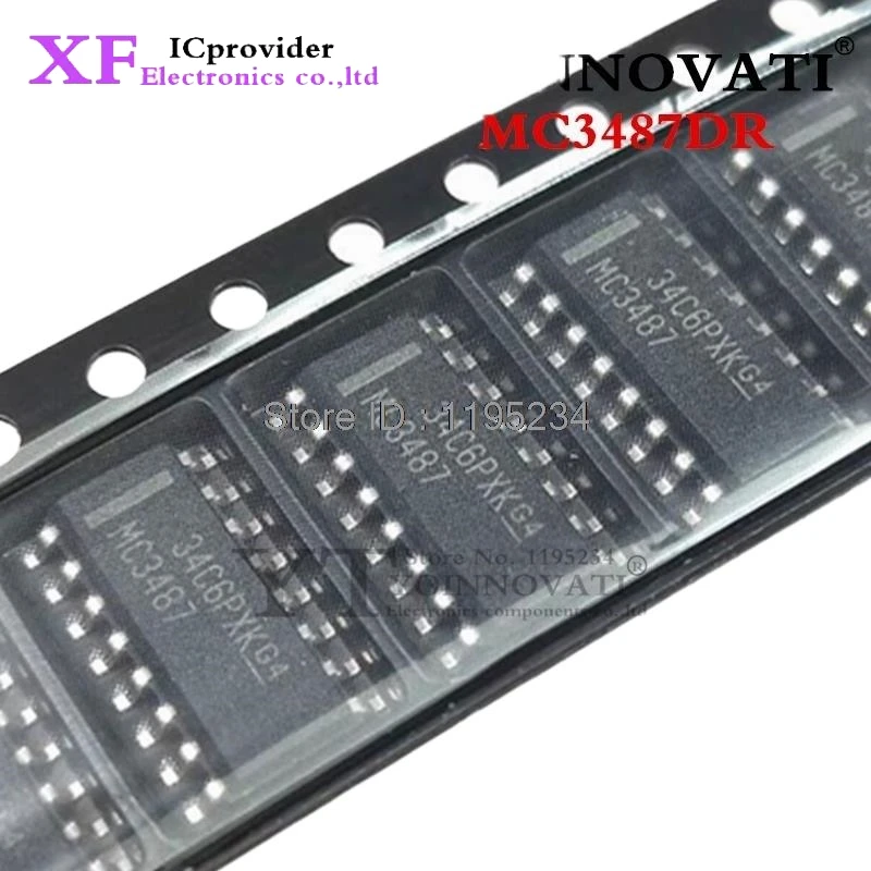 10PCS MC3487DR MC3487 3487 QUAD DIFF LINE RCVR 16-SOIC IC Best quality