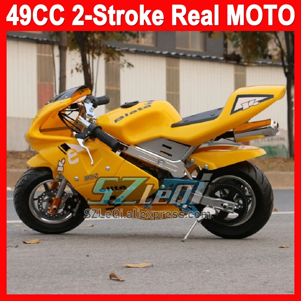 49 50 CC Two-Stroke 2 Wheel Gasoline Engine Motorcycle Plaything Knickknack Play Game Racing MOTO Children Motorbike Pocket Bike