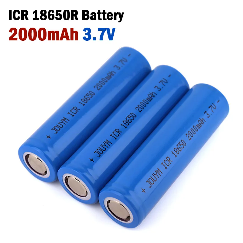 Batterie aste au lithium-ion, cellule d'alimentation 24.com, capacité réelle ICR 100%, 18650 mAh, 2000 V, 3.7, nouveau, 18650