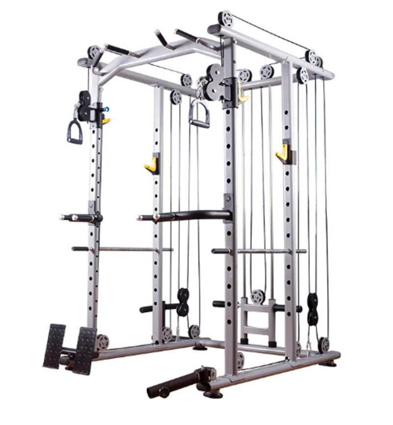 Estante para sentadillas comercial, fabricante de entrenamiento, equipo de gimnasio, entrenador multifuncional, estante de potencia para sentadillas