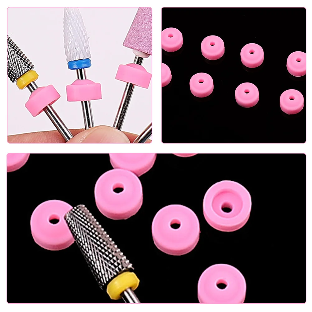 15 szt. Silikonowe osłonki na frezy do paznokci, pyłoszczelne nakładki ochronne na narzędzia do manicure, akcesoria dla stylistów paznokci, zestaw narzędzi do manicure