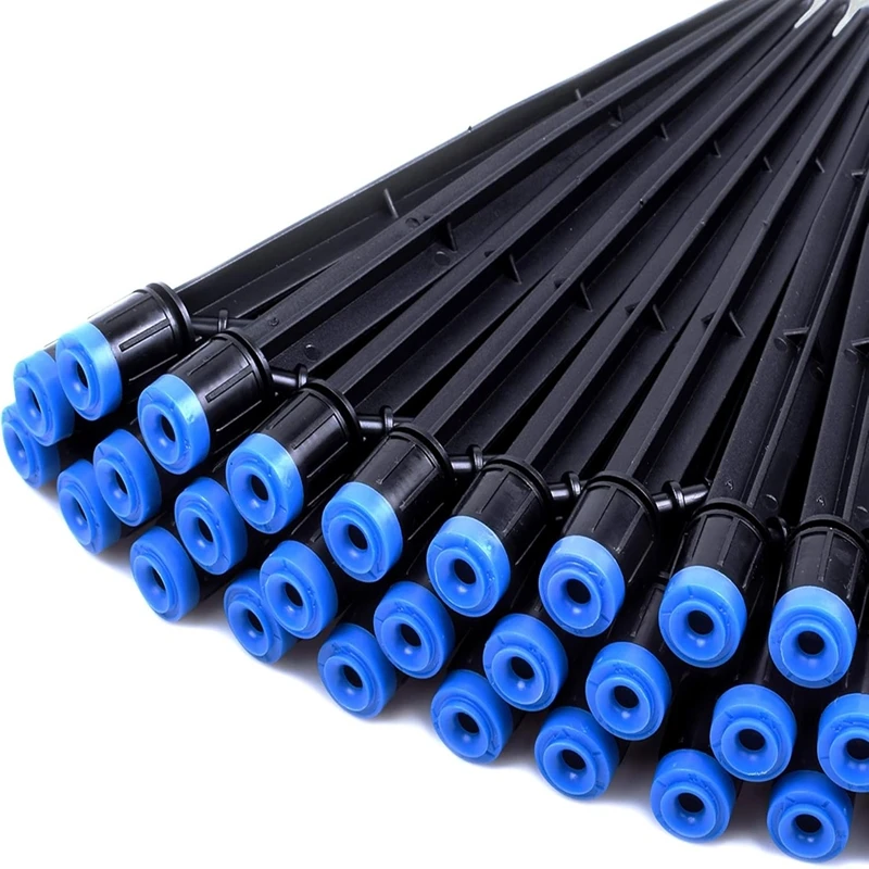 Drip Irrigation Emitters Fan Shape with Stake for 1/4 inch Irrigation Tube Hose, 360 Degree Water Flow Drippers for House Garden