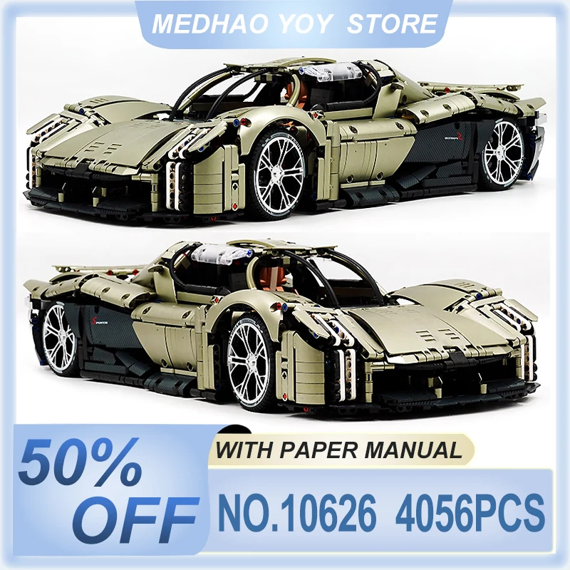 

New GULY 10626 1:8 MOC Technical RC X Super Sports Car Hypercar Building Bricks Block Puzzle DIY Toy Assembly Christmas Gift Kid