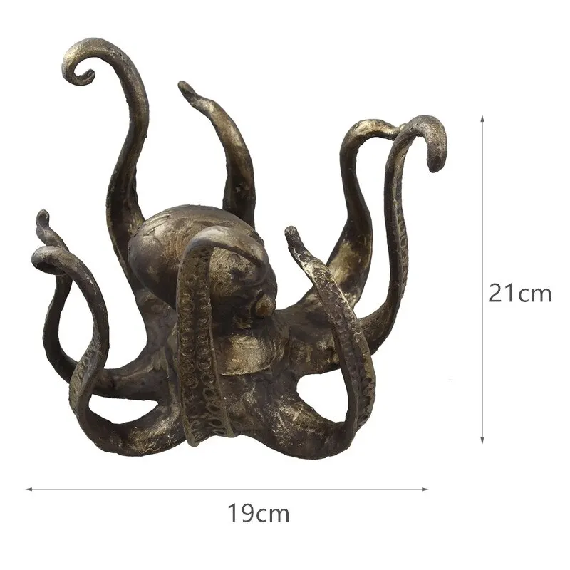 Octopus Statue Resin Octopus Sculpture Crafts Octopus Mug Holder Fun Cast Cup Holder Jewelry Holder Desktop Home Decoration