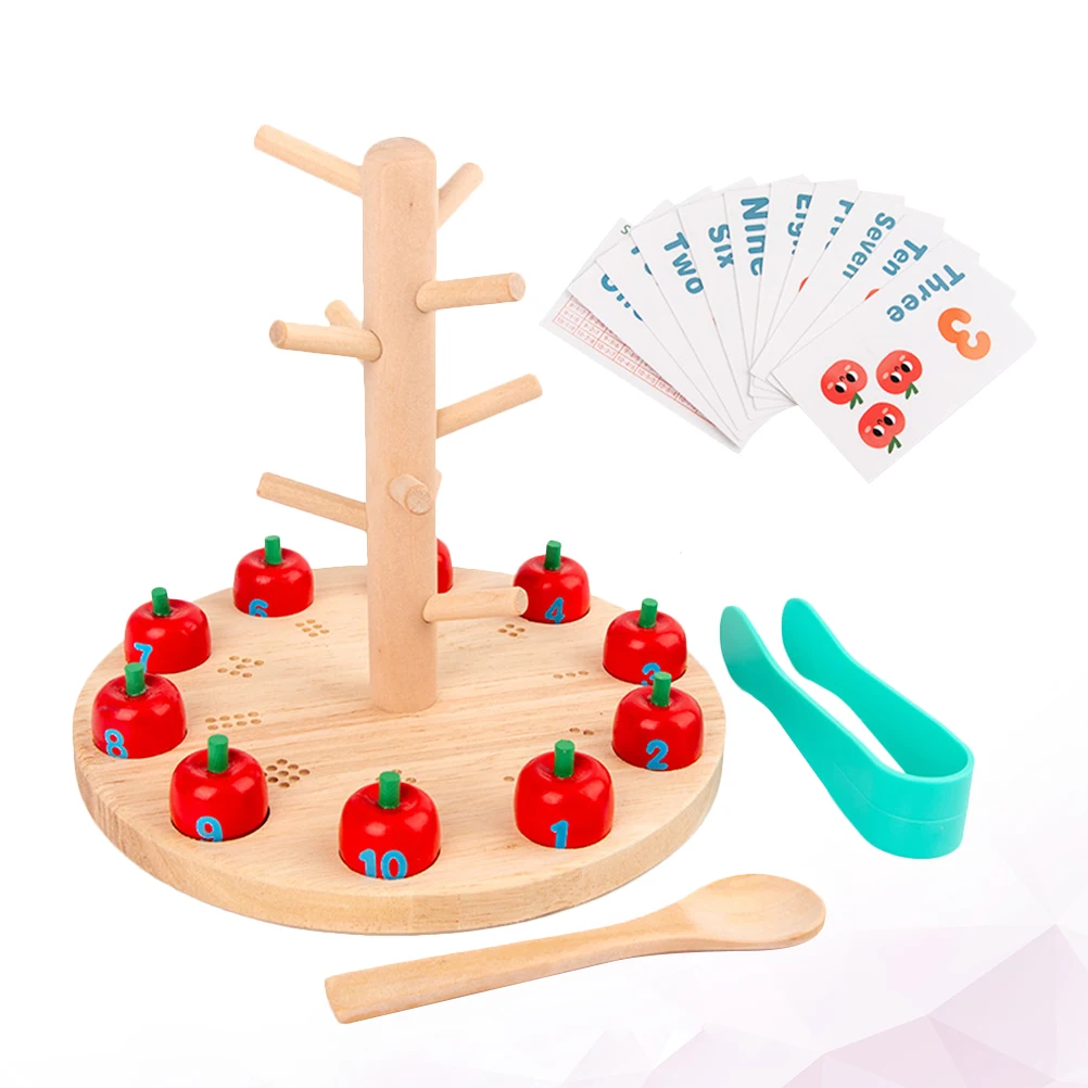 1 Juego de árbol Digital para niños, juguete educativo de madera para edades tempranas, juego interactivo de aprendizaje, regalo educativo para niños y niñas