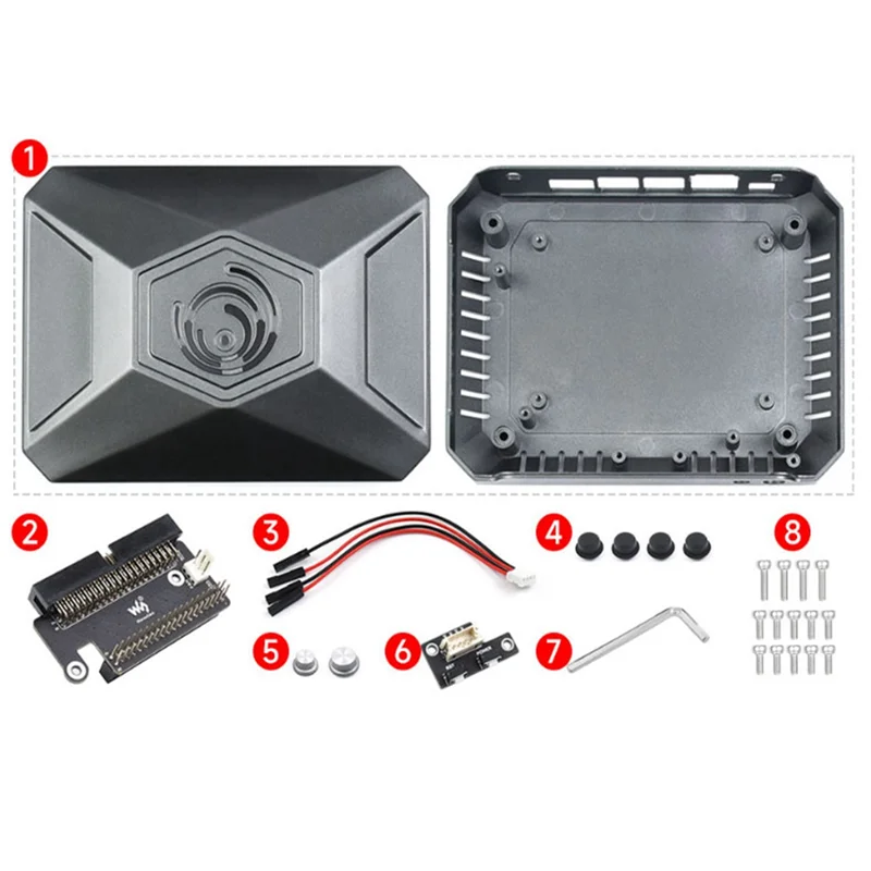 

Aluminum Alloy Case for Jetson Nano Developer Kit B01 4Gb Heat Dissipation Shell with GPIO Adapter Board