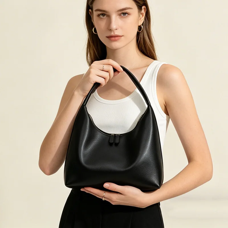 Women Simple Women Underarm Bags Trendy Fashion Hobos Shoulder Bag PU Leather Lady Handbags Bolsa Feminina Commuter totes