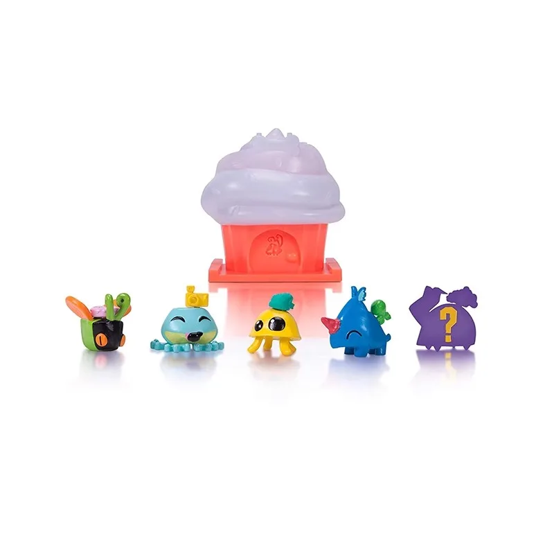 สัตว์ Jam รูปมินิตุ๊กตาการ์ตูนใช้สัตว์เลี้ยง Cupake เด็กแกล้งทําเป็นเล่นของเล่น