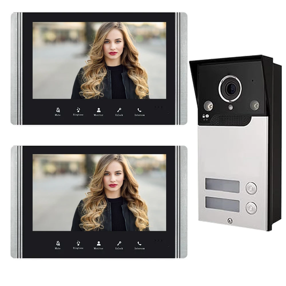 New Video Door Intercom Entry System Kit Video Doorbell Phone Rainproof IR Camera for Home Villa Building Apartment