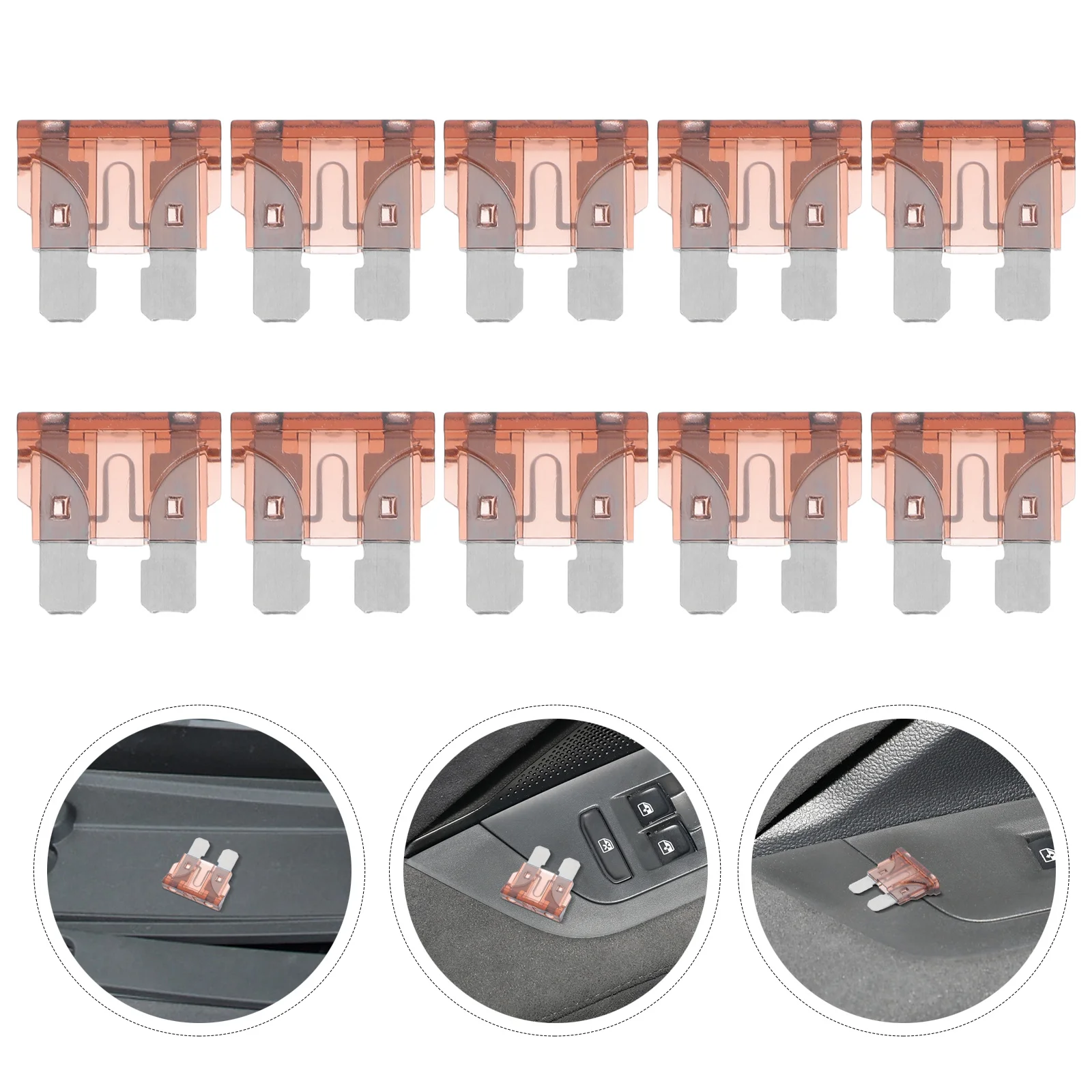 

10Pcs 7.5a 32V Auto Car Suv Boat Mini Brown Zinc Alloy Plastic Short Circuit Overload Protection Amp Color Coded