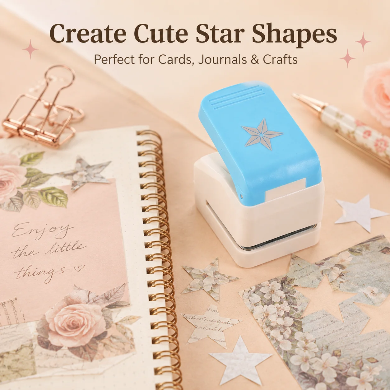 Creative Star-shaped Handheld Puncher, A Must-have Paper Cutting Tool For Art Class, Used For Greeting Cards, Scrapbooks