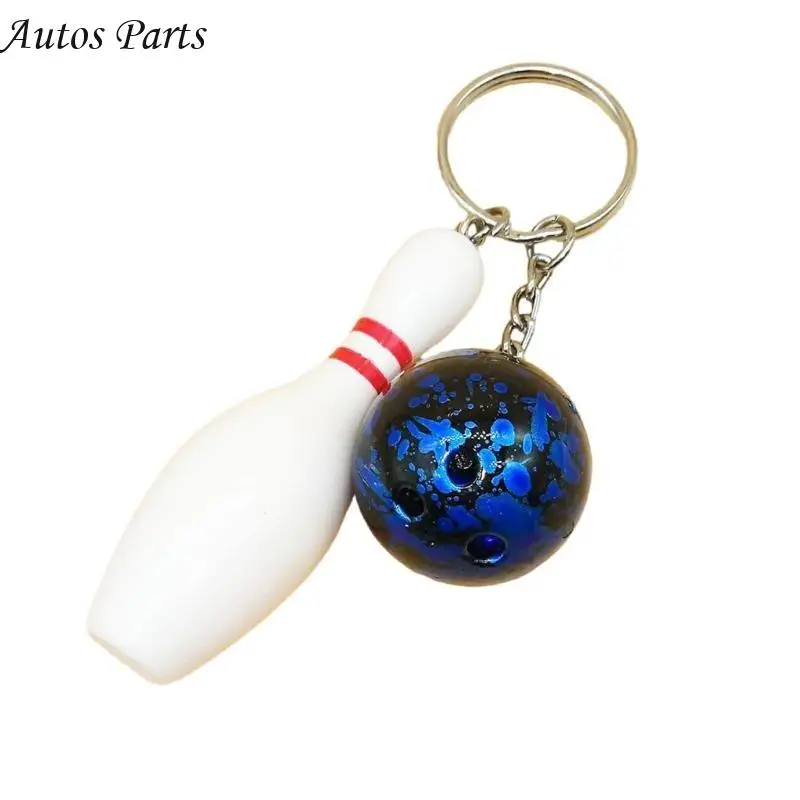 57BA سهلة حمل كرة البولينج قلادة مفتاحية مفاتيح الالتقاء بسلسلة مفاتيح كرة البولينج للاستخدام اليومي والهدية givings #3