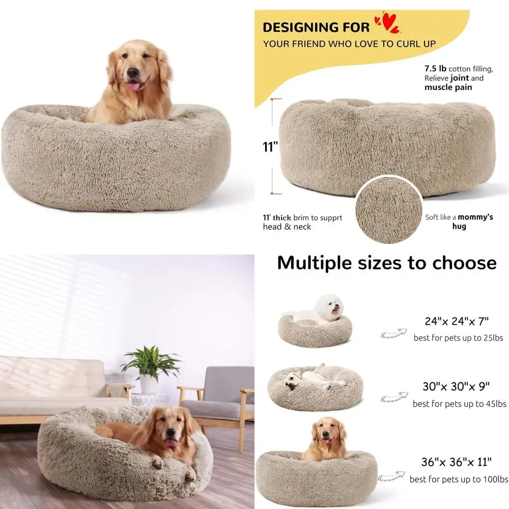 

Кровать для собак Serene XL в форме пончика для больших щенков, 36