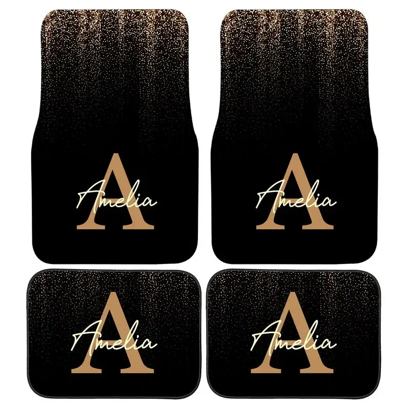 Personalised Custom Printed Glitter Initial/ Name Car Mats, Perfect Christmas Gift for Him or Her