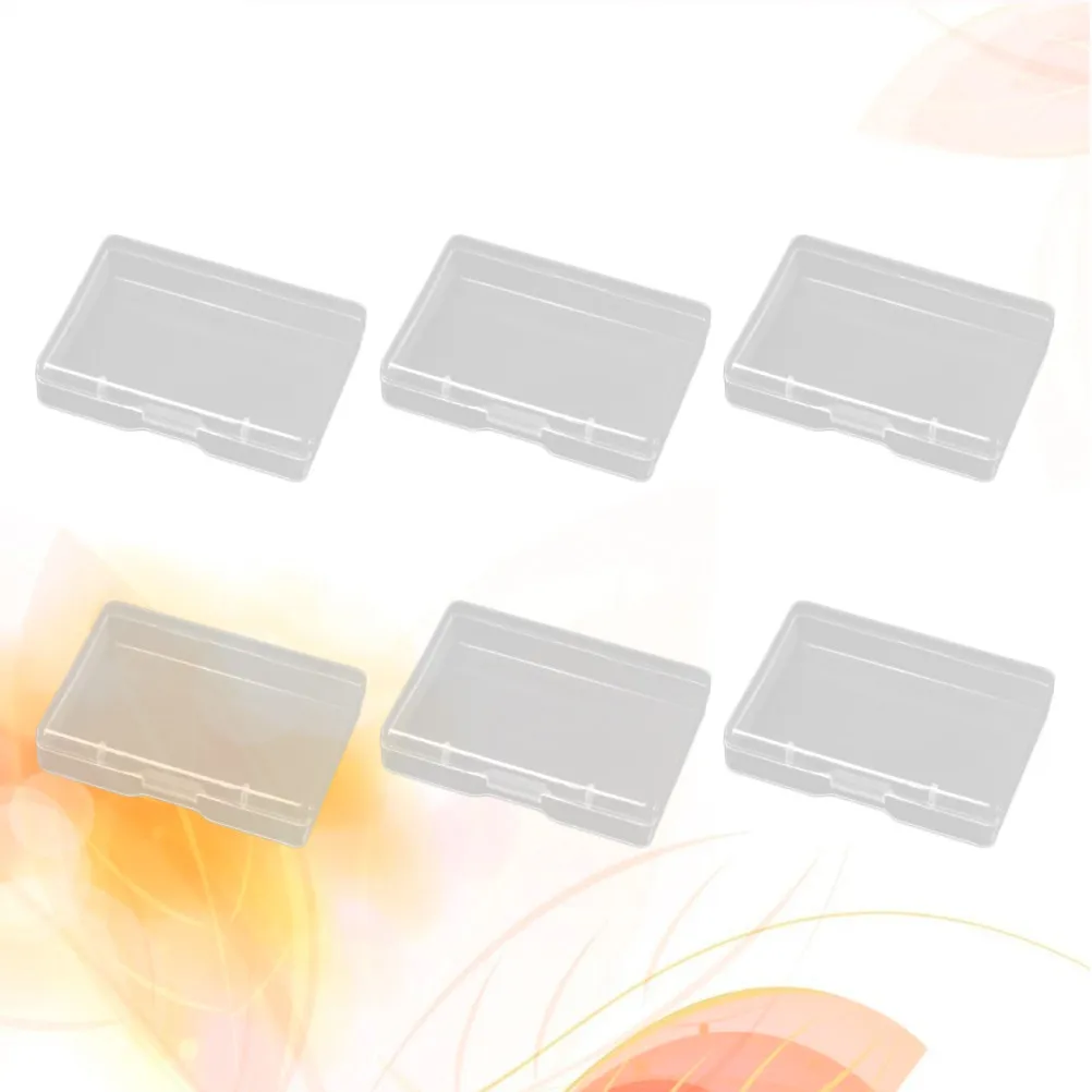 

6pcs Plastic Storage Box 20# Small Transparent Organizer For Jewelry Beads Coins Craft Supplies Collection Container Case File