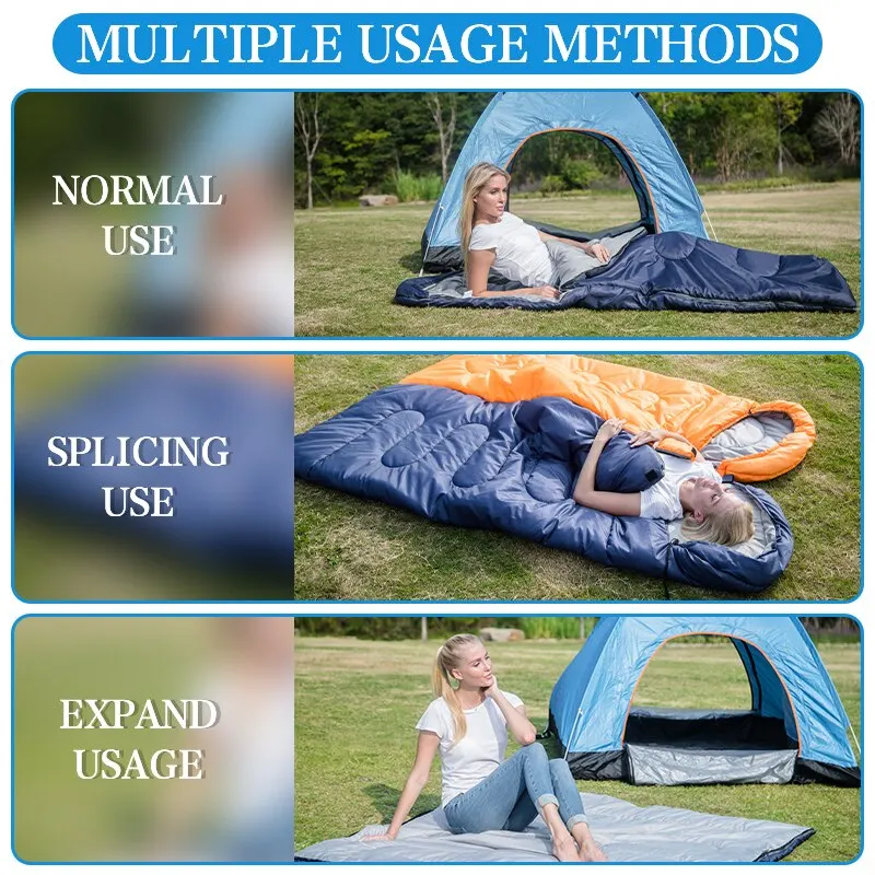 Camping Uitrusting Slaapzak voor Outdoor Reizen Wandelen Lente Zomer Herfst Ultralight Waterdichte Envelop Backpacking