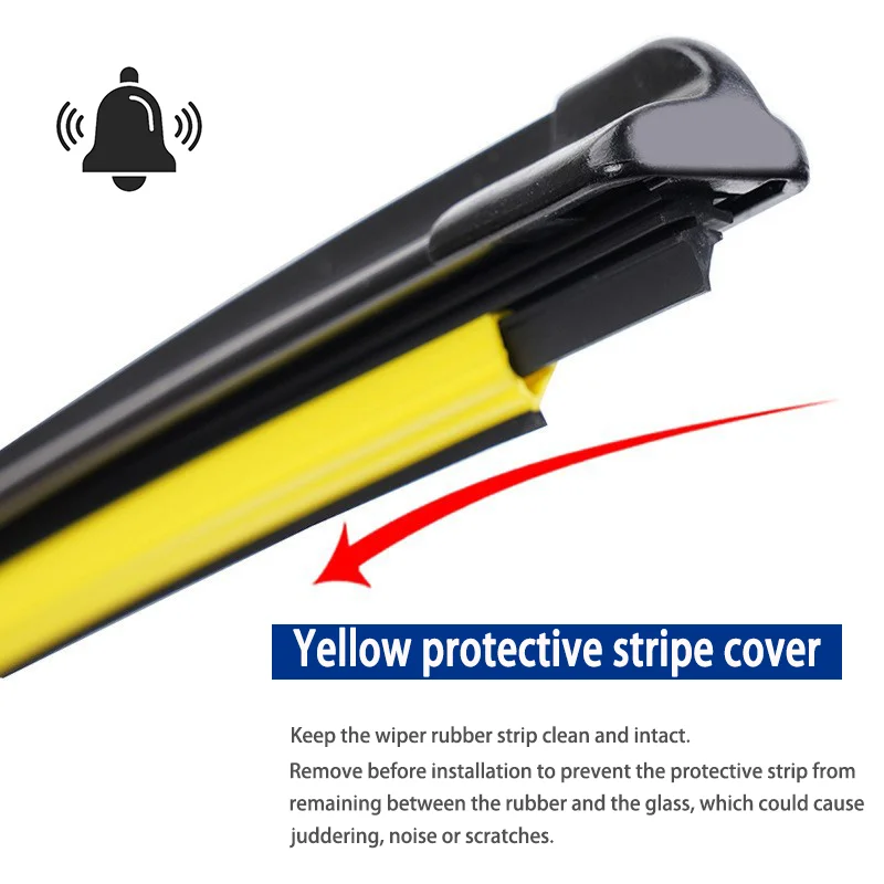 For Hyundai Accent MC 2006–2011 Automobiles Durable Quiet Front Windscreen Wiper Blades Auto Window Replacement Accessories view 6