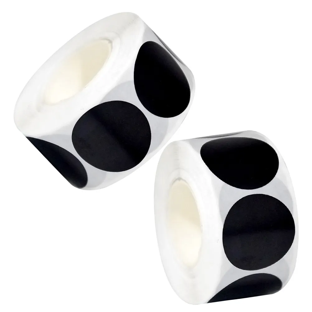 

2Pcs 25Mm Round Black Dot Stickers Blank Circle Labels Permanent Waterproof Writing Surface for Color Coding Office School Home