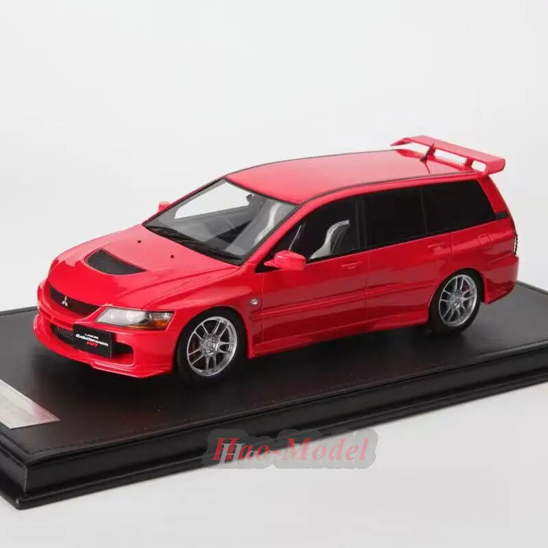 ENGUP-Modèle de voiture en résine pour Mitsubishi EVO, collection d'affichage de passe-temps, simulation rouge, jouets pour enfants, cadeaux d'anniversaire pour garçons, 1:18