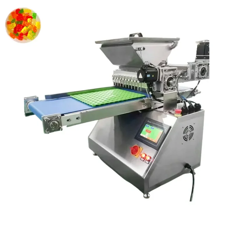 Full Automatic Cotton Candy Machine Chocolate Depositor Continuous Jelly Candy Beans Maker for Home Commercial Use