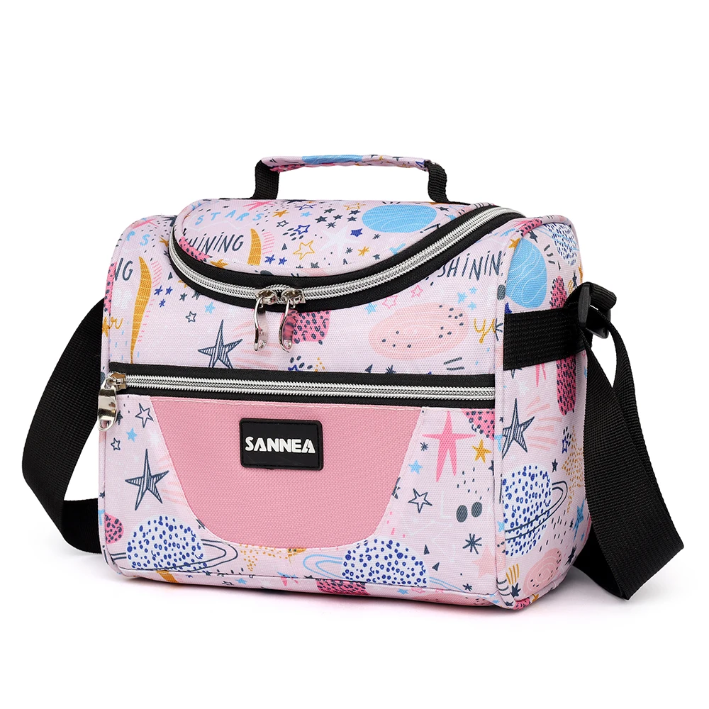 Schöne Lunchtasche mit bedrucktem Muster, Picknicktasche, Isoliertasche, Frischhaltetasche, Eisbeutel – Detail 10