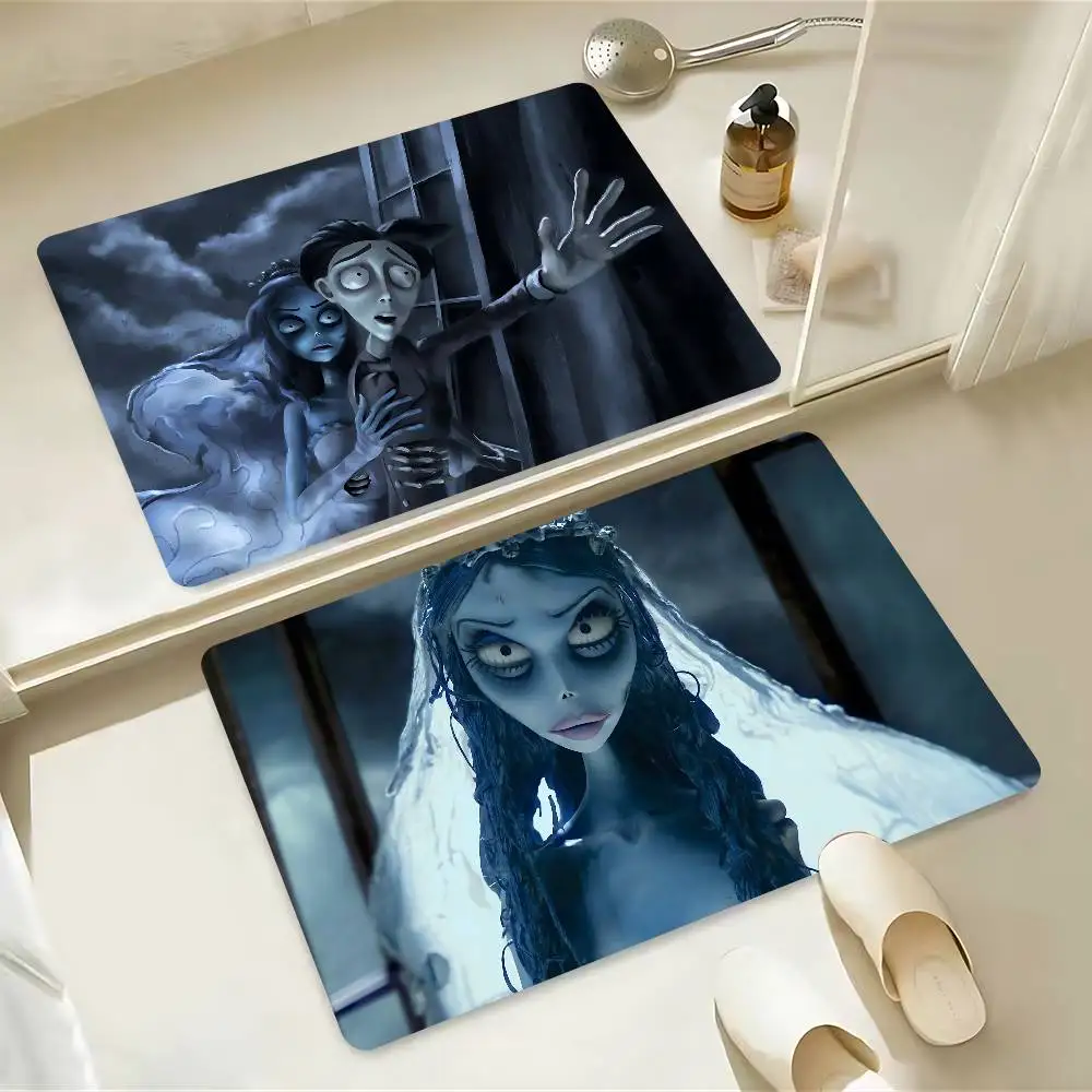 

C-Corpse Bride Cartoon Kitchen Mat Washable Non-Slip Living Room Sofa Chairs Area Mat Kitchen Toilet Rug
