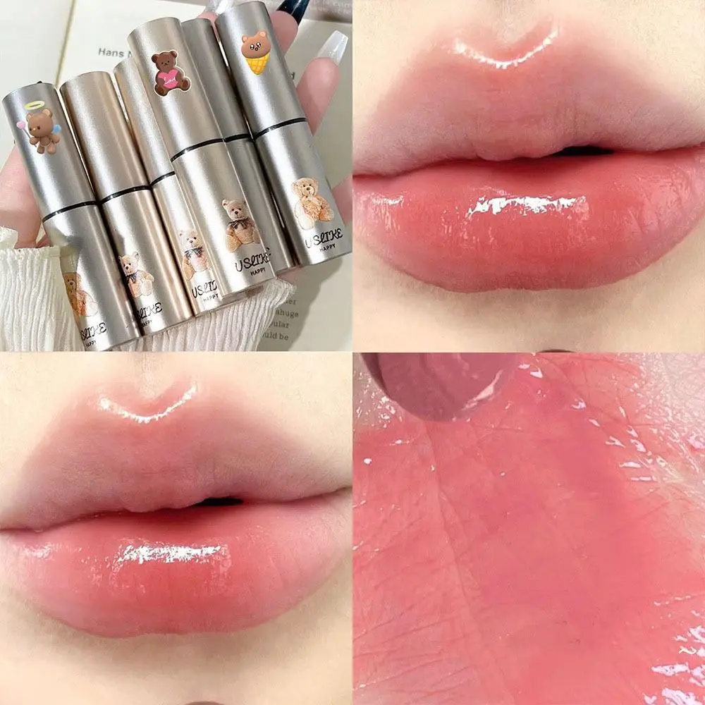 6 kleuren Gladde Hydraterende Lippenbalsem Jelly Hydraterende Naakt Rose Lippenstift Langdurige Lipgloss Lip Make-Up