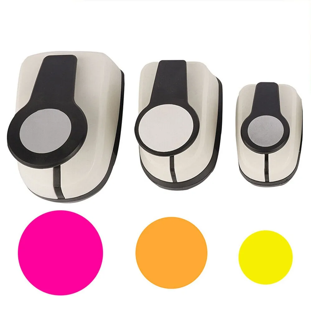 Funny ABS+alloy Hole Puncher Labor-saving Design Multiple Sizes Circular Embosser Circular Hole Shape Punch EVA Chip