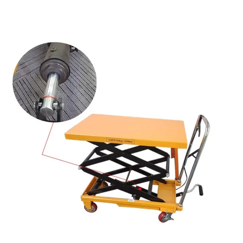 YTYIN 200kg Hand Hydraulic Lift Table Trolley / Hydraulic Platform Truck