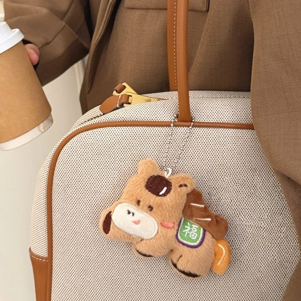 الكرتون 2026 سنة الحصان الحصان قلادة المفاتيح التطريز محشوة الحيوان الحصان Kawaii محاكاة المهر تمثال حقيبة الطالب #2