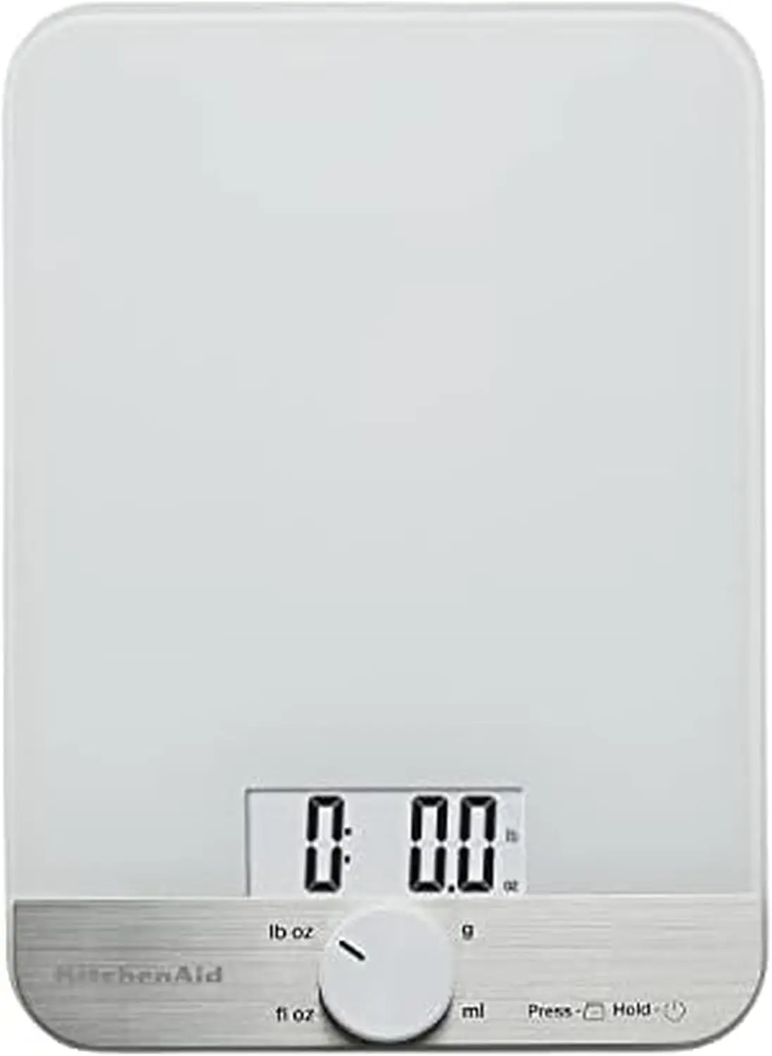 

11 lb Digital Kitchen Scale, White Glass Surface, Accurate Food Weighing Tool