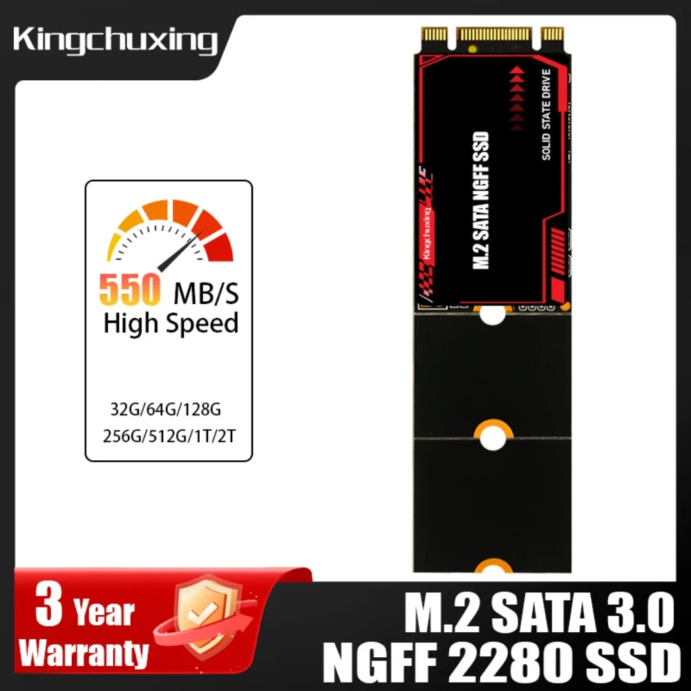 

Kingchuxing M2 SATA SSD 2TB 1TB 512GB 256GB M2 2242 NGFF B&M Key Solid State Hard Drive for Desktop Laptop