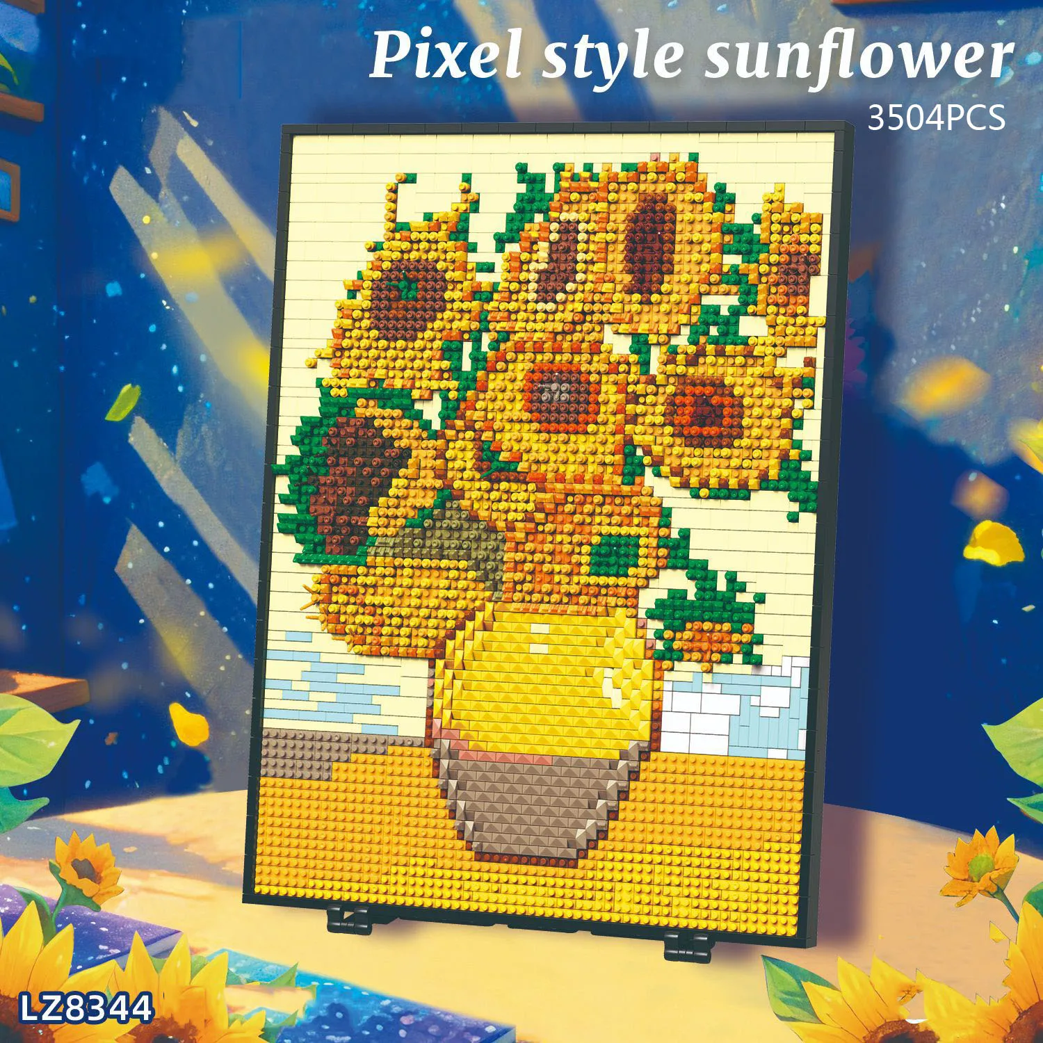 

IDEA ARTS Наборы для сборки моделей из микро-брикетов «Подсолнух» с эффектом алмазной огранки, развивающие игрушки-конструкторы для подарка, нанобрикеты