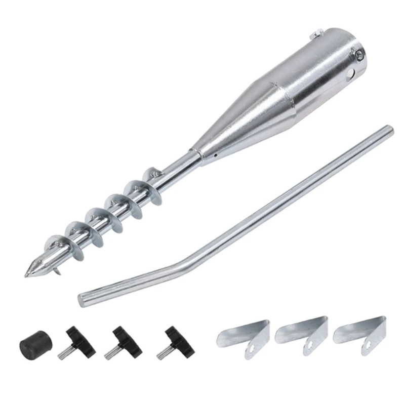 

Y6GD Beach Umbrella Sand Anchors Metal Umbrella Stand Portable Spiral Umbrella Holder Anchors Base