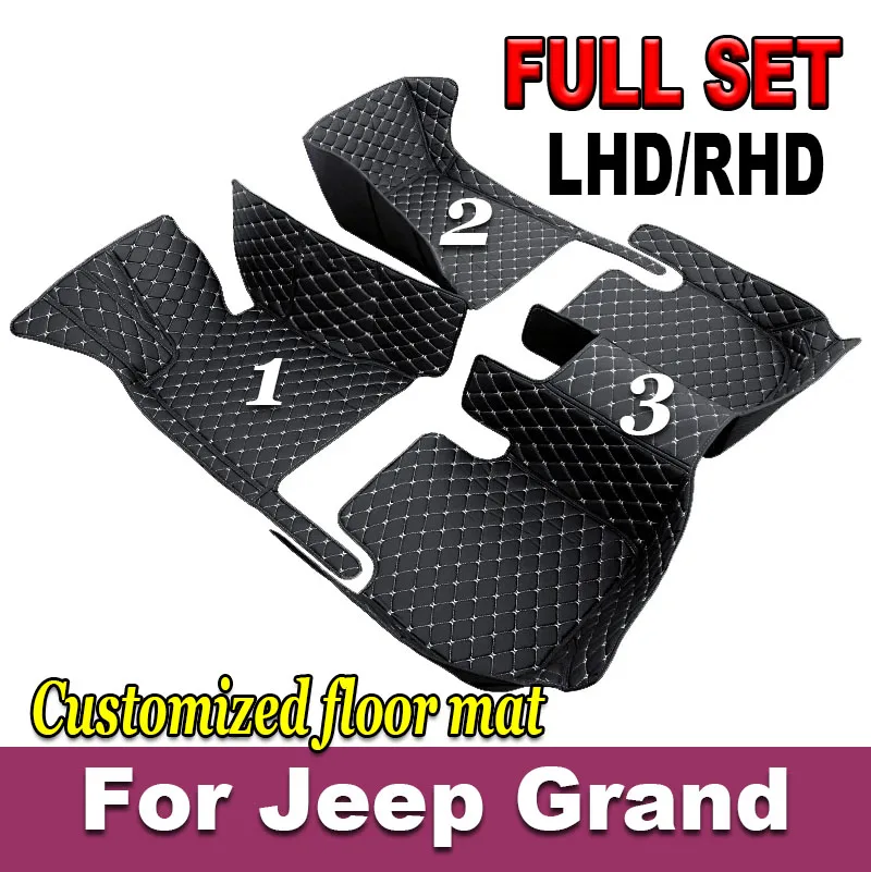 Car floor mats for Jeep Grand Cherokee WK WK2 2004-2022 21 20 19 18 17 16 15 14 13 Automobile Carpet Cover interior accessories