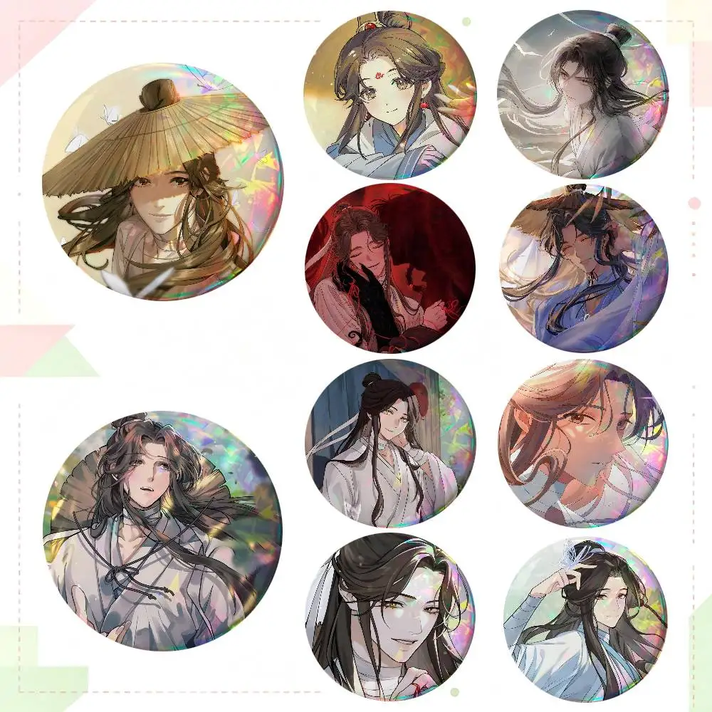 Anime Heaven Officials Blessing Xie Lian Round Badge Lapel Pin Backpack Clothing Jewelry Accessories Gift Brooch
