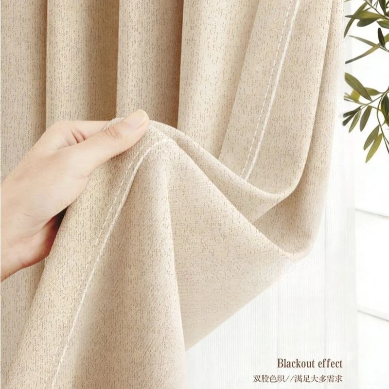 Thickened Cotton Linen Living Room Curtain Decoration Household Balcony Decorative Drapes Bedroom Study Sunshade Cloth Curtains